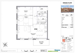 t3 à la vente -   59910  BONDUES, surface 71 m2 vente t3 - UBI471177524